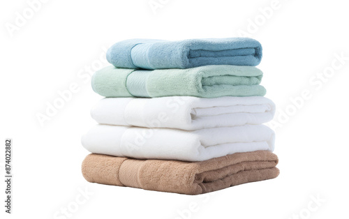 Bath towel isolated on transparent background photo