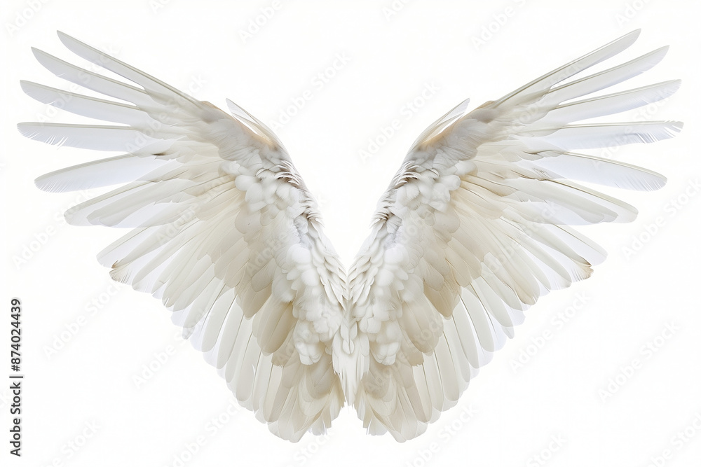 Angel wings on a white background Angel wings on a white background