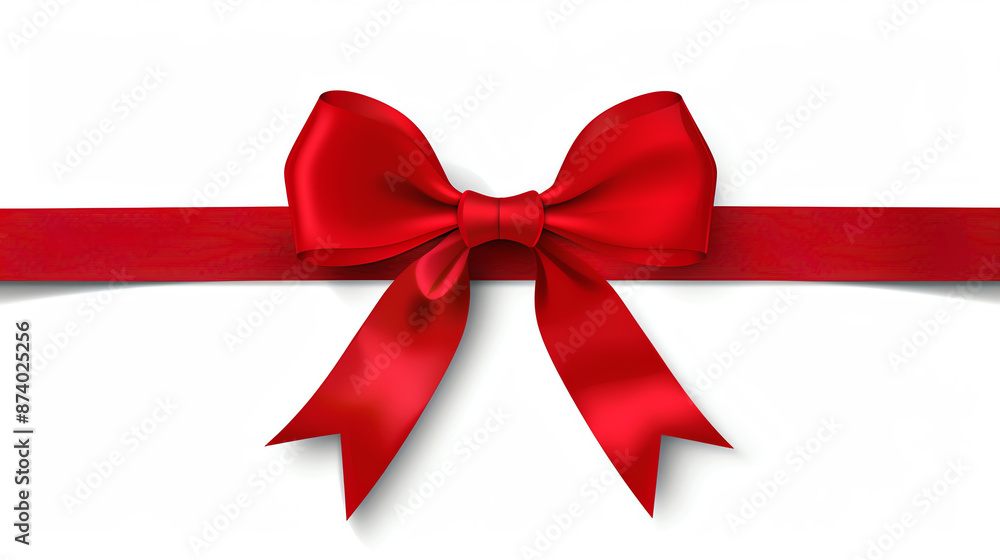 red ribbon, AI generated red ribbon, AI generated