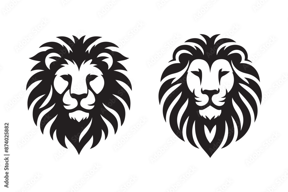 lion head silhouette vector illustration lion head silhouette vector illustration