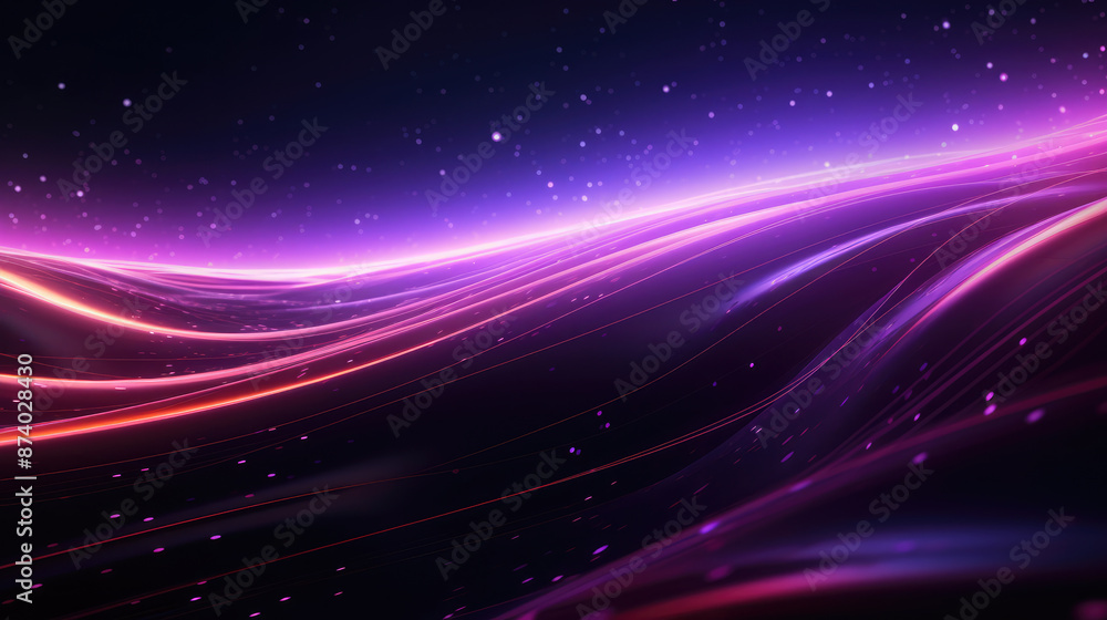 Obraz premium Futuristic background with glowing lines and particles., generative ai