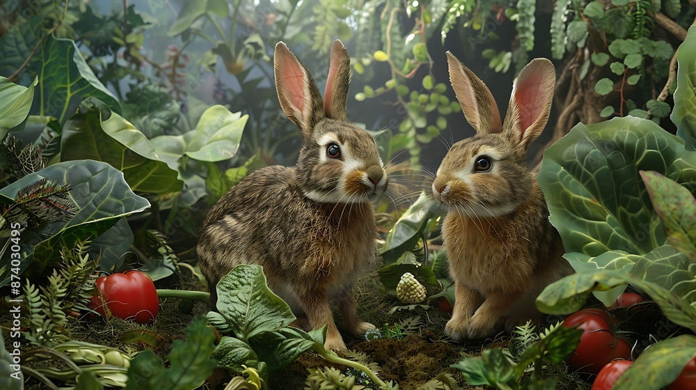 Two Rabbits in the Jungle Two Rabbits in the Jungle