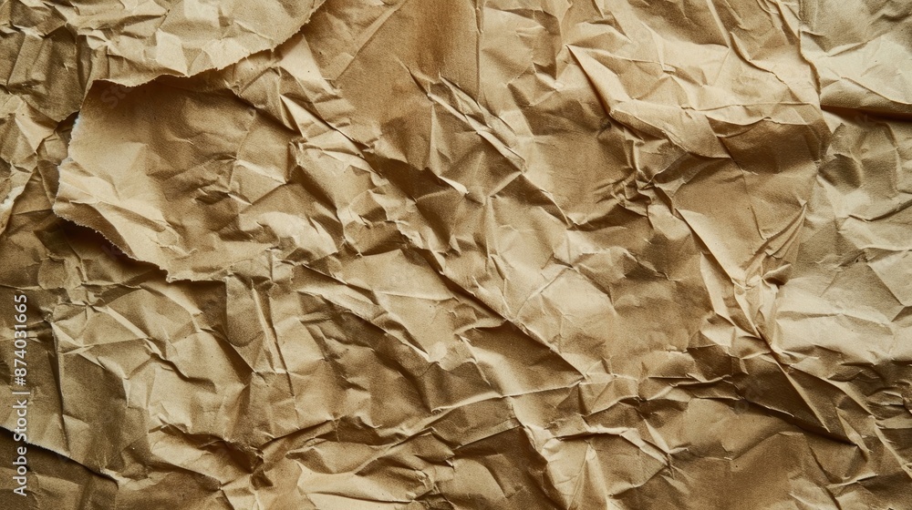 Texture of wrinkled and ripped gift wrap Up close photograph of sustainable paper Texture of wrinkled and ripped gift wrap Up close photograph of sustainable paper