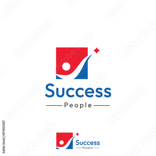 Free Download Abstract logo template design of person reaching for the stars with a creative idea.Logo for business, community, success and dreams. - GFXLoad