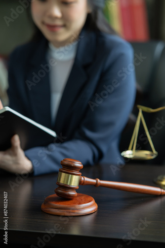 Businesswoman legal lawyer work at a law firm.