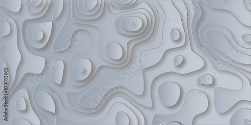 Abstract papercut and multi layer cutout geometric pattern on vector. Paper cut white clean background with wave shapes. Minimalistic modern design for business presentations. flat fiber structures.