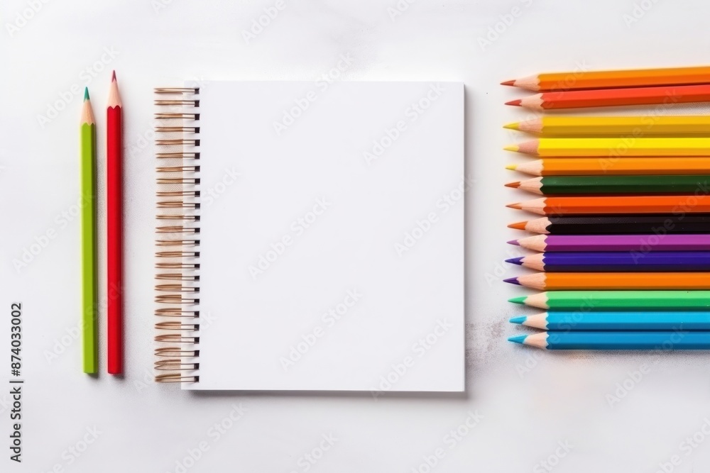 Pens pencils notebooks text publication arrangement. Pens pencils notebooks text publication arrangement.
