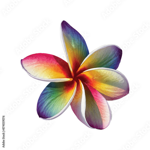 frangipani flower isolated on white