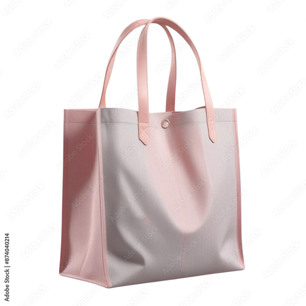 Detailed vector illustration of a grey textile tote bag for shopping, isolated on a plain grey background, ready for product design and branding Detailed vector illustration of a grey textile tote bag for shopping, isolated on a plain grey background, ready for product design and branding
