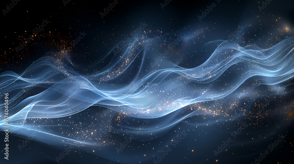 Abstract glowing blue waves Abstract glowing blue waves