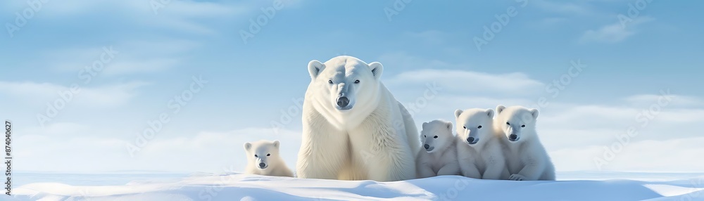 Polar Bear Family in the Arctic Polar Bear Family in the Arctic