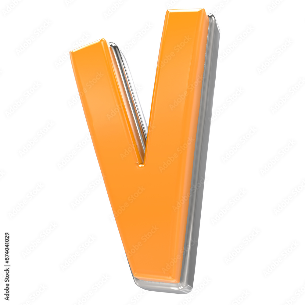 V Letter 3D Render V Letter 3D Render