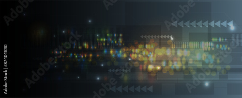 Neural network concept. Connected cells with links. High technology process. Abstract futuristic background. Vector art.