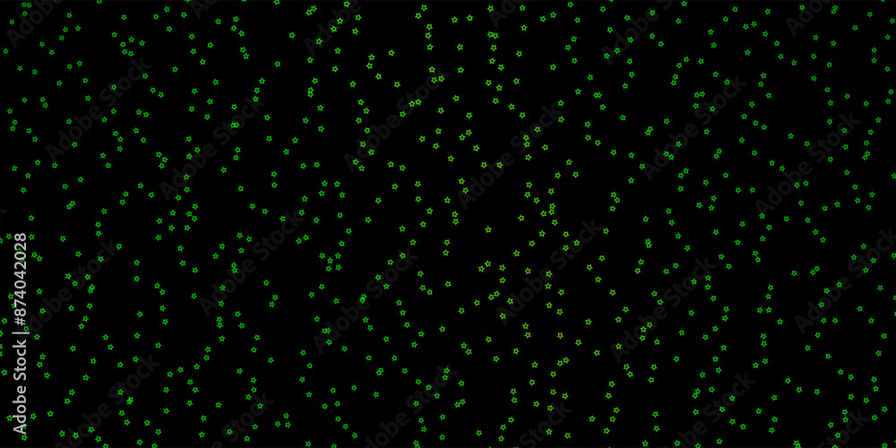 Dark Green, Yellow vector pattern with abstract stars. Dark Green, Yellow vector pattern with abstract stars.