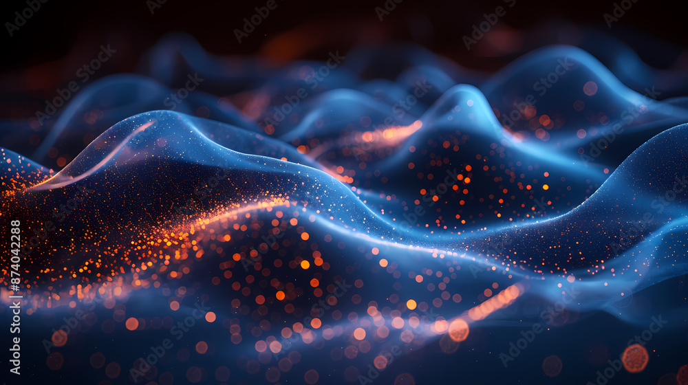 Abstract glowing blue waves Abstract glowing blue waves