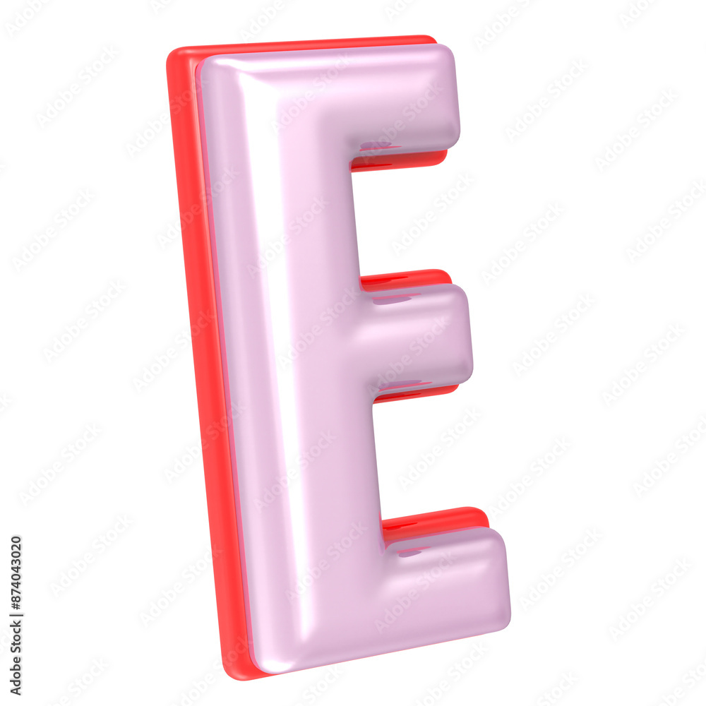 4 Number Pink 3D Render With White Background 4 Number Pink 3D Render With White Background