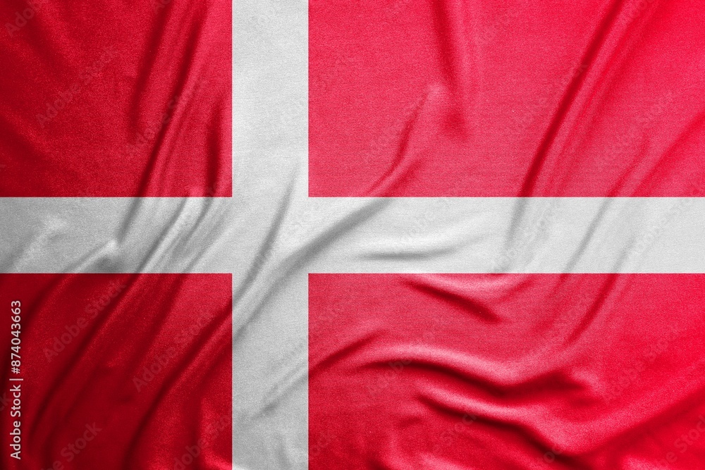 Flag of Danmark, National flag, fabric Flag of Danmark, National flag, fabric