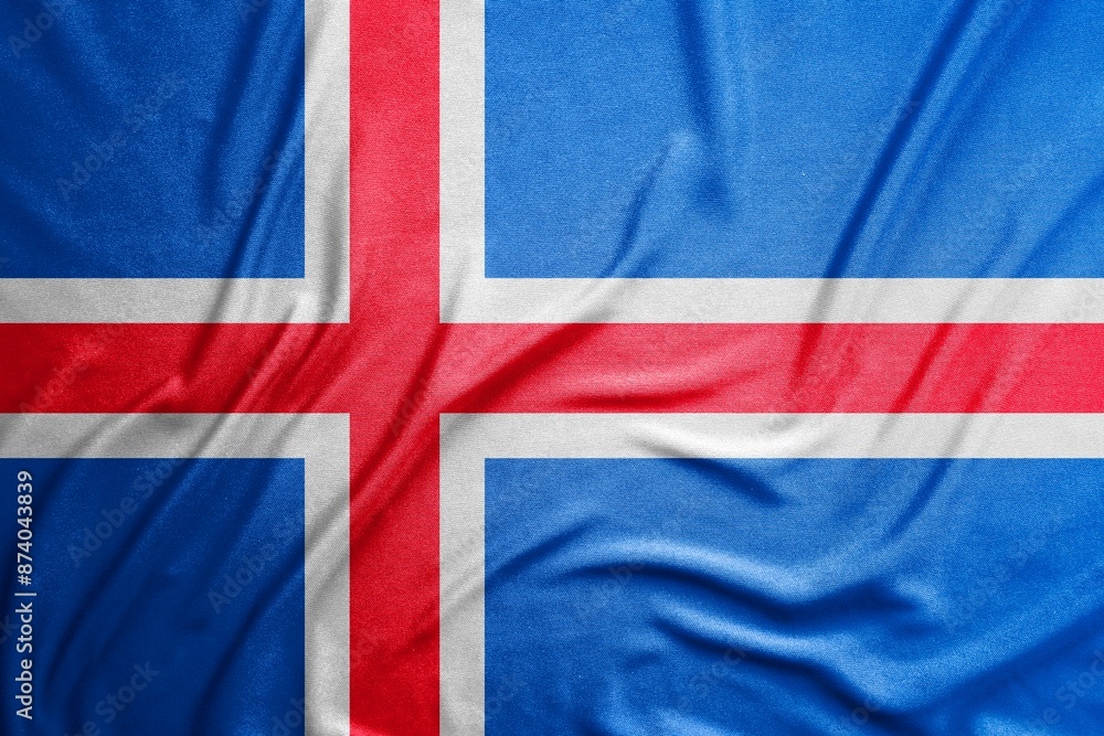 Fototapeta premium Flag of Norway, National flag, fabric