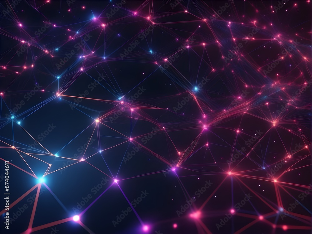 High-Tech Abstract Neural Patterns Digital Background with Interconnected Dots and Lines High-Tech Abstract Neural Patterns Digital Background with Interconnected Dots and Lines