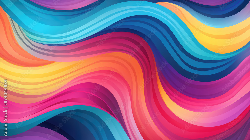 Seamless pattern with colorful abstract wavy background. illustration art., generative ai Seamless pattern with colorful abstract wavy background. illustration art., generative ai