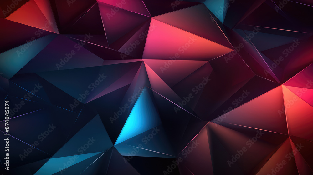Obraz premium abstract geometric pattern wallpapers, glowing colors., generative ai