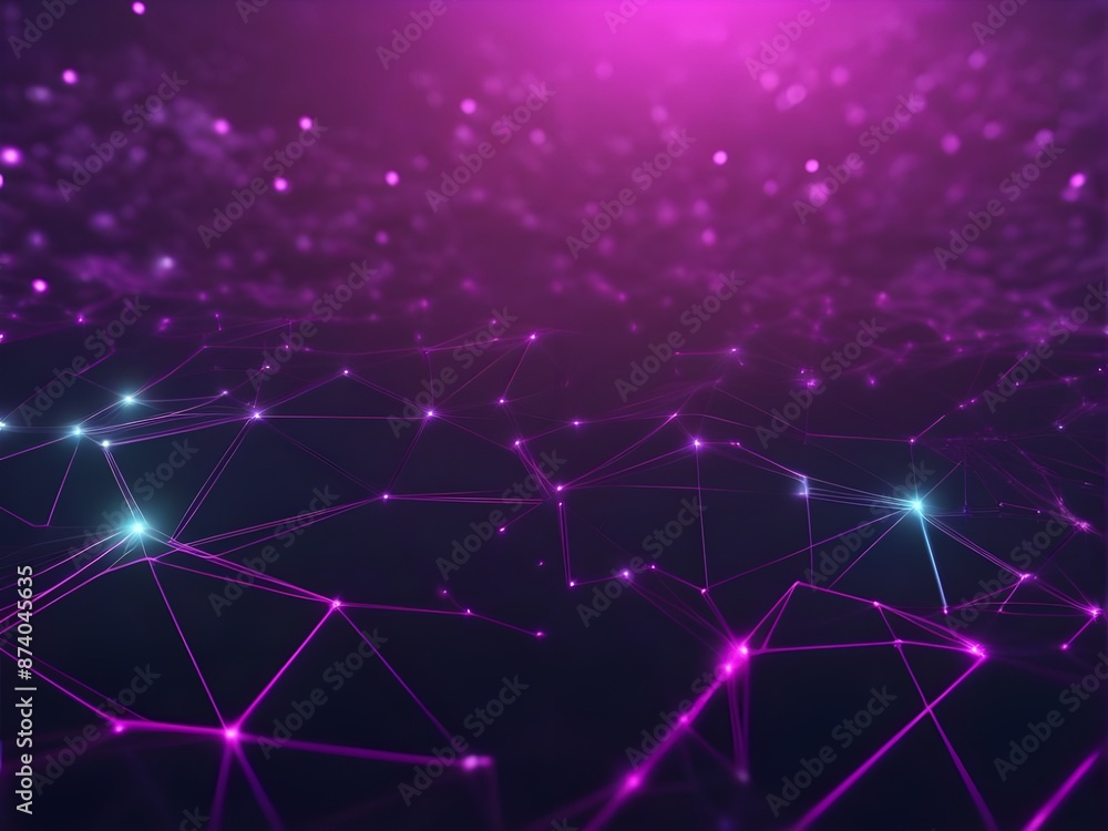 Fototapeta premium High-Tech Abstract Neural Patterns Digital Background with Interconnected Dots and Lines