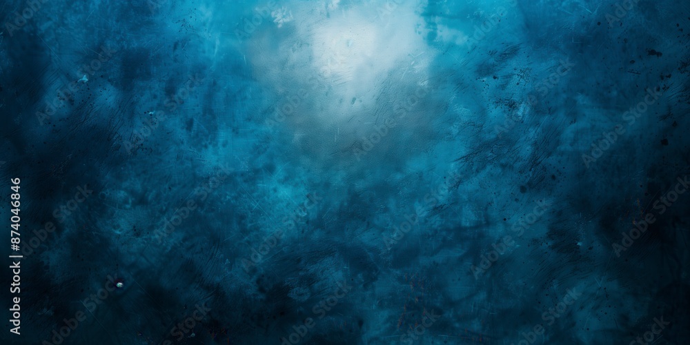 Abstract blue background with bright center spotlight and dark vignette border frame with vintage grunge background texture. Abstract blue background with bright center spotlight and dark vignette border frame with vintage grunge background texture.