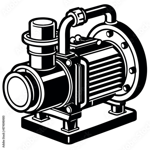 Vector illustration of a vacuum pump