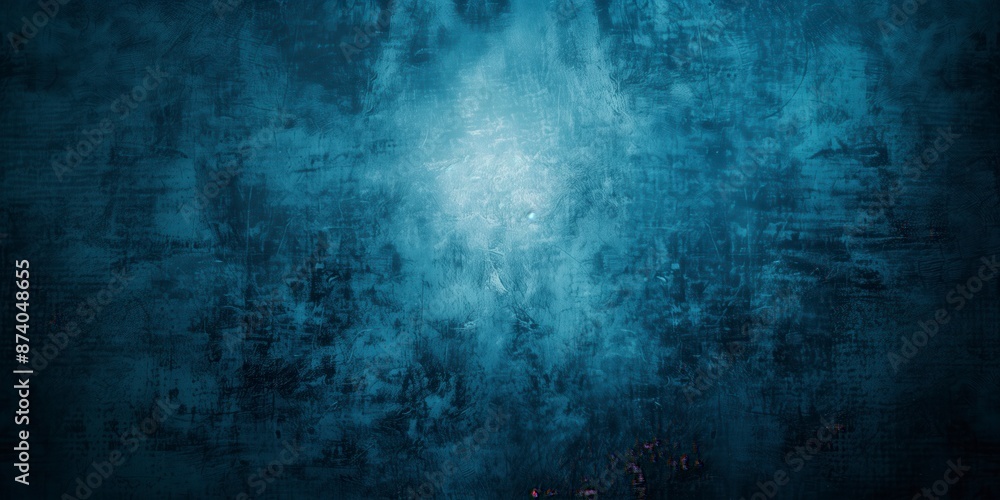 Abstract blue background with bright center spotlight and dark vignette border frame with vintage grunge background texture. Abstract blue background with bright center spotlight and dark vignette border frame with vintage grunge background texture.
