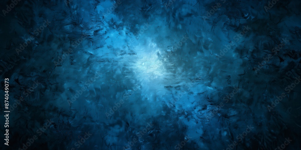 Abstract blue background with bright center spotlight and dark vignette border frame with vintage grunge background texture. Abstract blue background with bright center spotlight and dark vignette border frame with vintage grunge background texture.