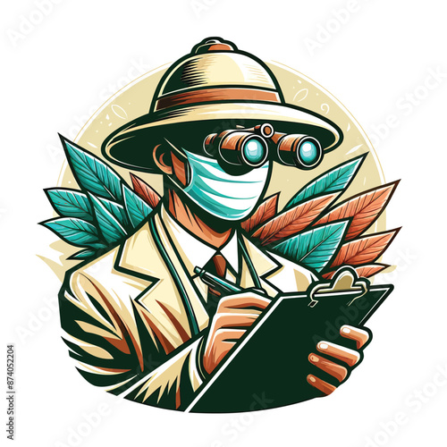 Botanist vector Adobe Illustrator Artwork