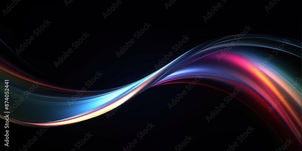 Naklejka premium Abstract Colorful Wave