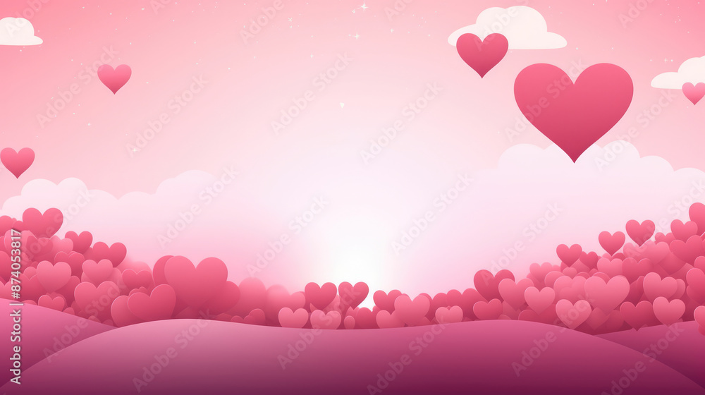 Valentine's day background with heart shape. illustration., generative ai Valentine's day background with heart shape. illustration., generative ai