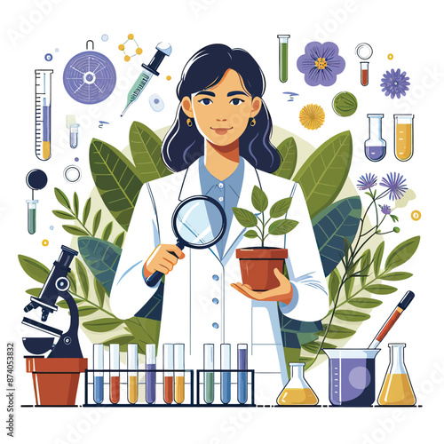 Botanist vector Adobe Illustrator Artwork