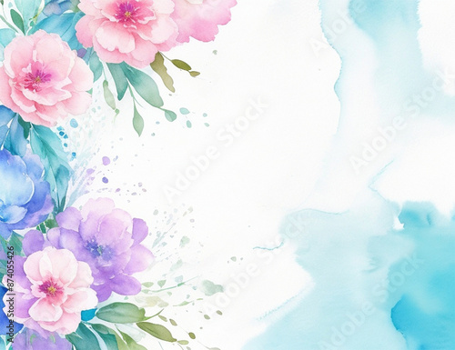Elegant Floral Watercolor Beautiful Background