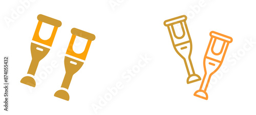 Crutches Vector Icon