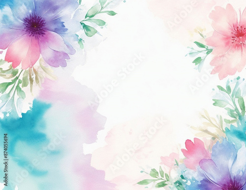 Elegant Floral Watercolor Beautiful Background