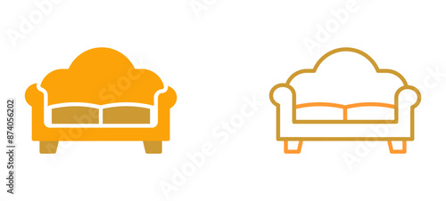 Double Sofa Vector Icon
