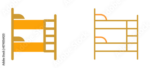 Bunk bed Vector Icon