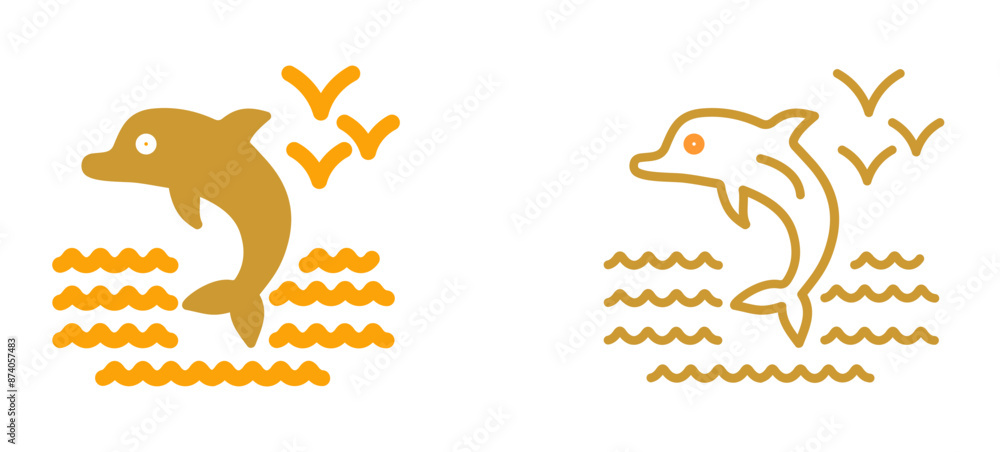 Dolphin Vector Icon Dolphin Vector Icon