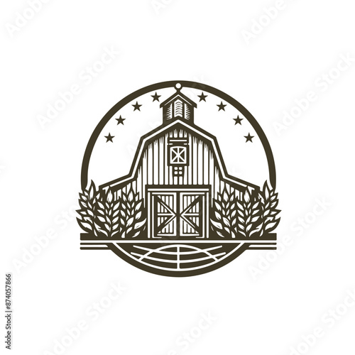 Vintage Farm Barn Logo