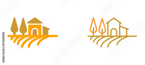 Farm House Vector Icon