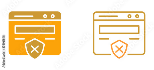 Unprotected Website Vector Icon photo