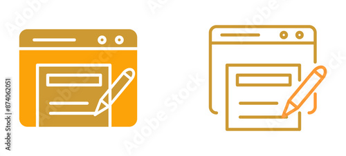 Blog Template Vector Icon