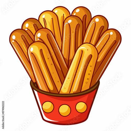churros clipart cartoon Illustration drawing