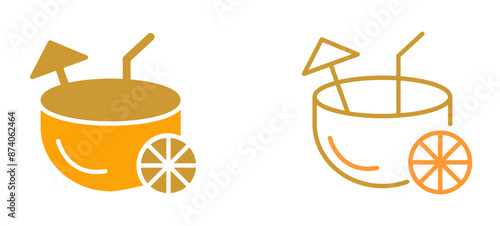 Coconut Drink Vector Icon