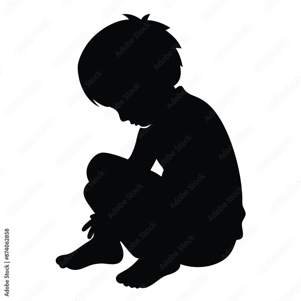 a child crying while sitting on the ground. isolated on a white background a child crying while sitting on the ground. isolated on a white background