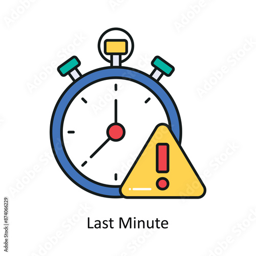 Last Minute vector filled outline Design illustration. Symbol on White background EPS 10 File 