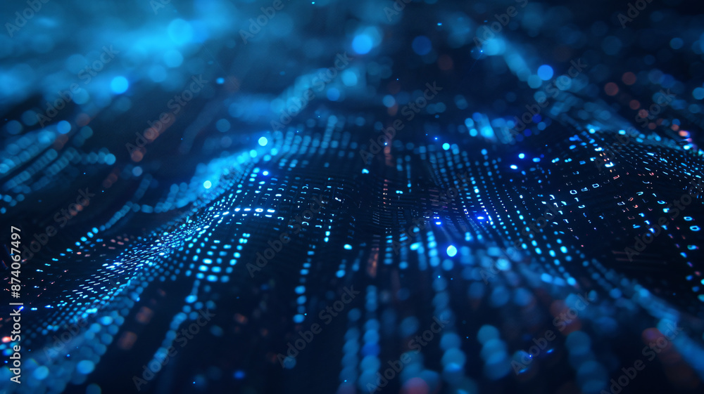 With data charts as the theme, data charts, blue tones, technological sense, lines, particles, ambient light, mysterious atmosphere With data charts as the theme, data charts, blue tones, technological sense, lines, particles, ambient light, mysterious atmosphere