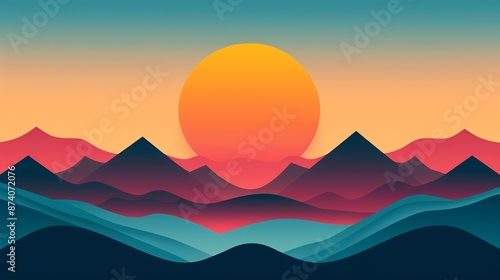 Illustrate a dynamic and impactful composition using bold colors, strong contrasts, and distinctive shapes, capturing attention with its intensity. Illustration, Image, , Minimalism,